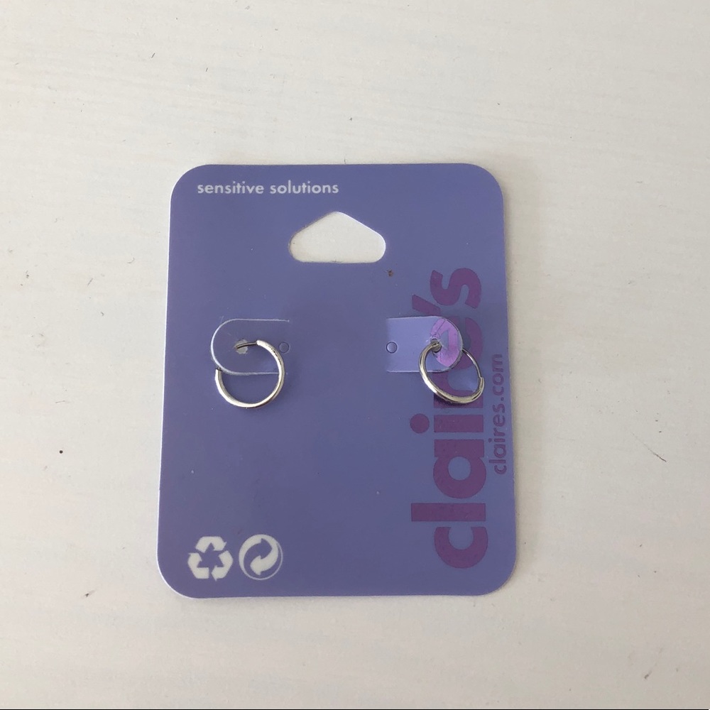 Claire’s Silver Mini hoop earrings